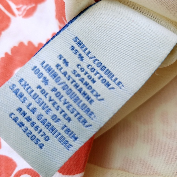 Anthropologie Odille Orange White Pleated Skirt - Picture 6 of 6